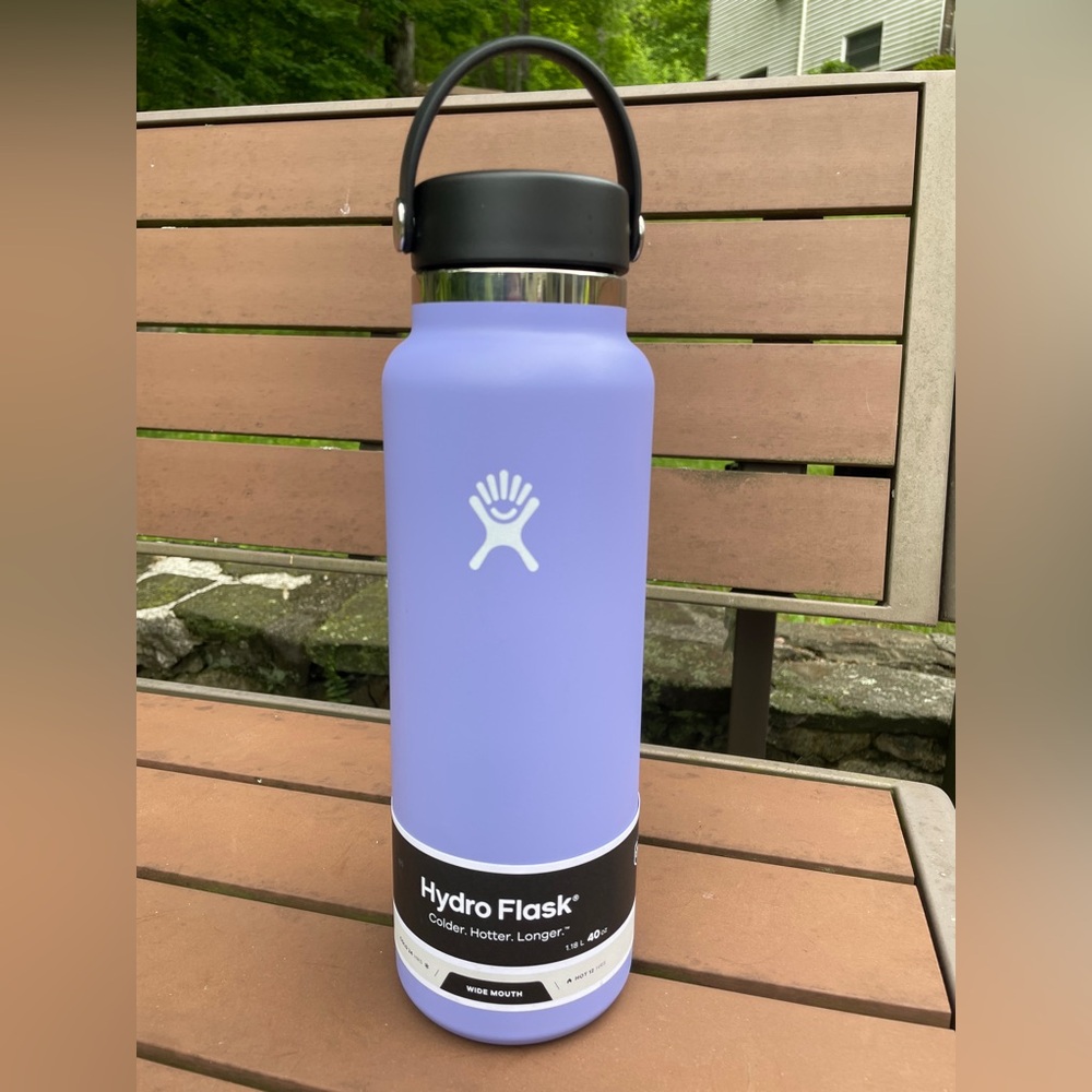 Hydro Flask Lupine Lavender Lilac Violet Purple 40oz NWT Wide Mouth Water Bottle